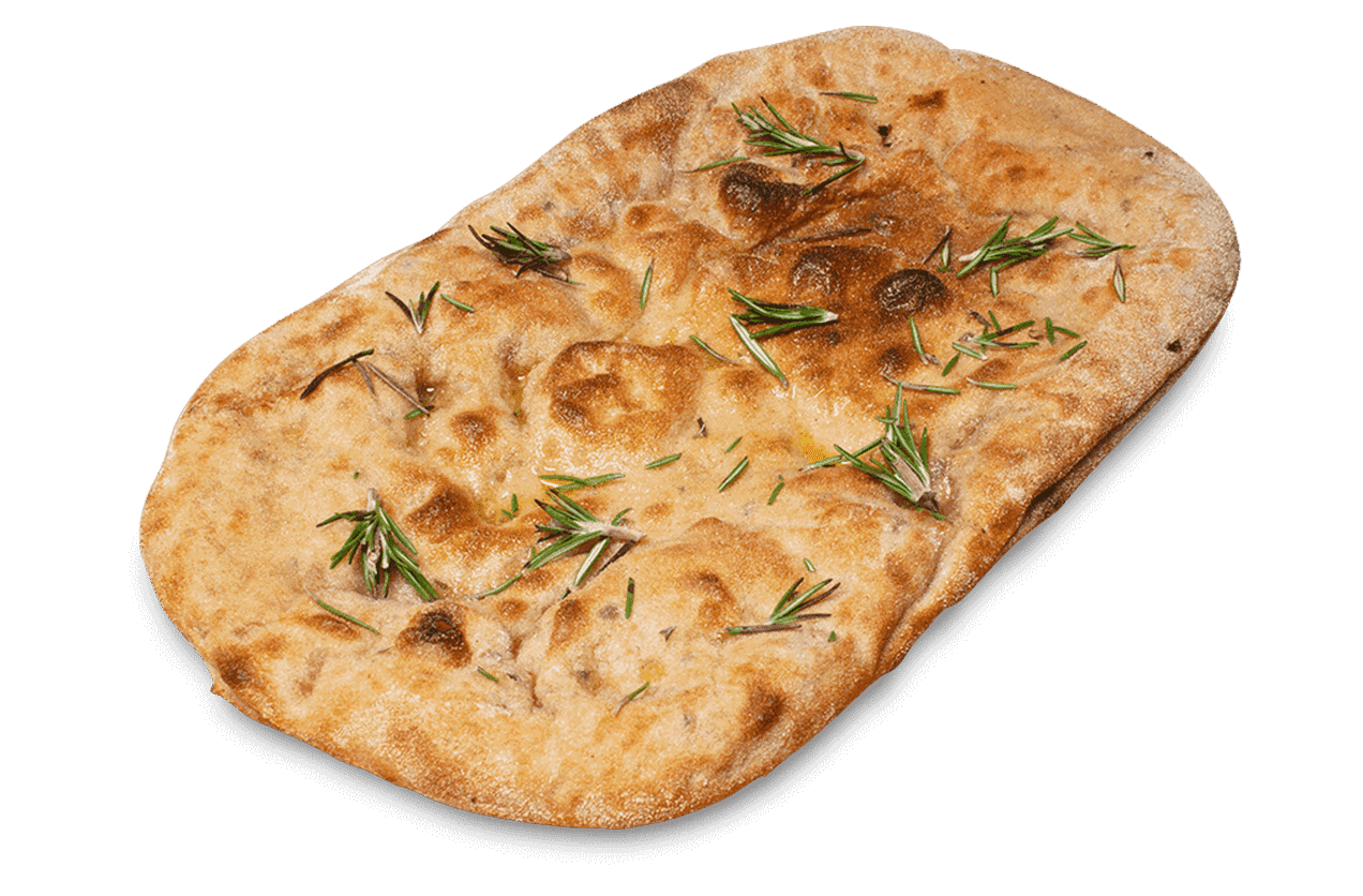 Photo of a multigrain flour Pinsa seasoned with rosemary