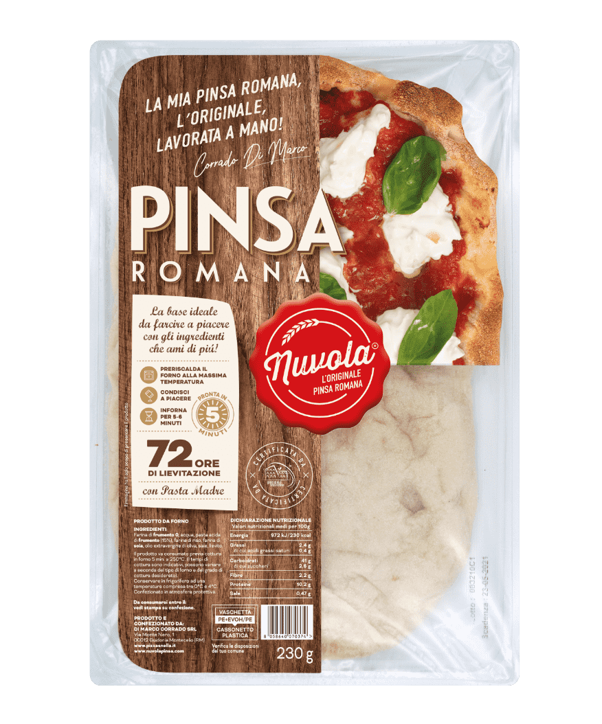 Pinsa Nuvola packaging detail