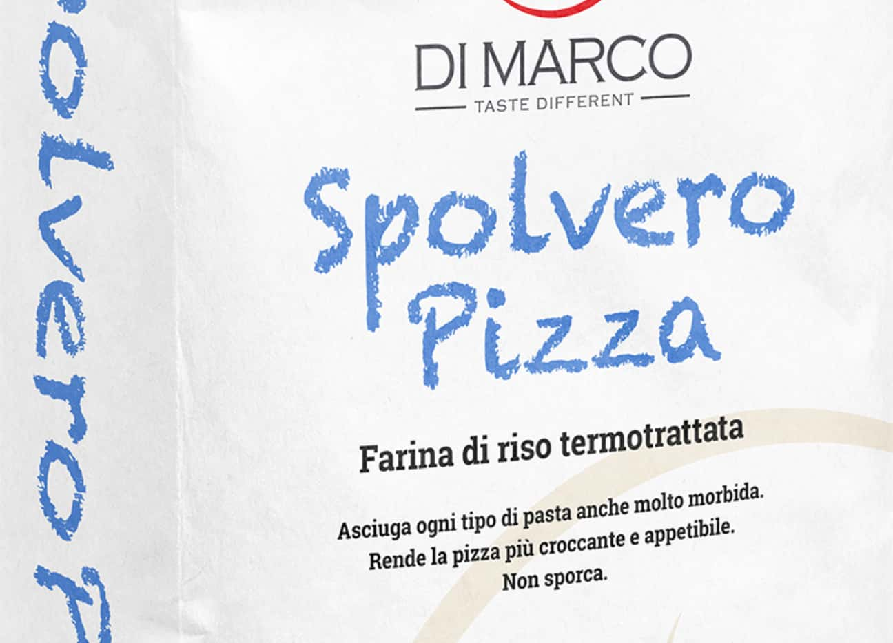 Dettaglio di un sacco di Spolvero di pizza.